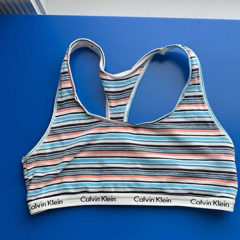 Calvin Klein Multicolor Striped Racerback Bra